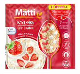 Matti ТМ Порционная каша Клубника со сливками 40г (шоу-бокс)
